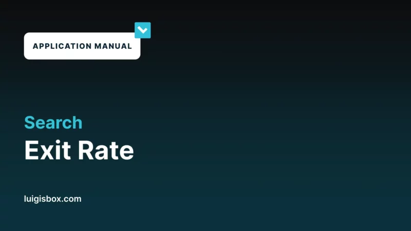 1.06 Vyhledávání – Exit rate (míra odchodů)